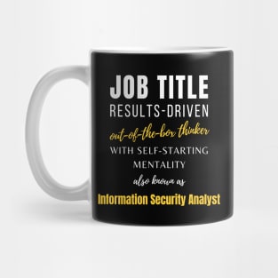 Information Security Analyst | Birthday Coworker Career Funny Co Worker Mug